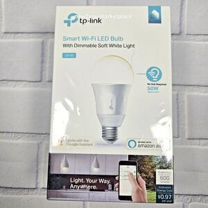 tp-link Smart Wi-Fi LED Dimmable Soft White 50W Light Bulb LB110 New Sealed
